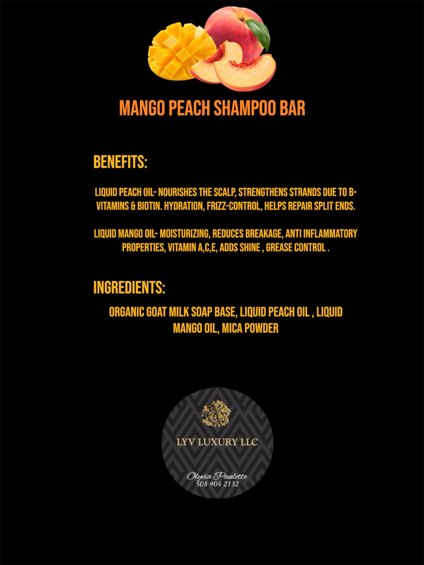 #6 MANGO PEACH SHAMPOO BAR