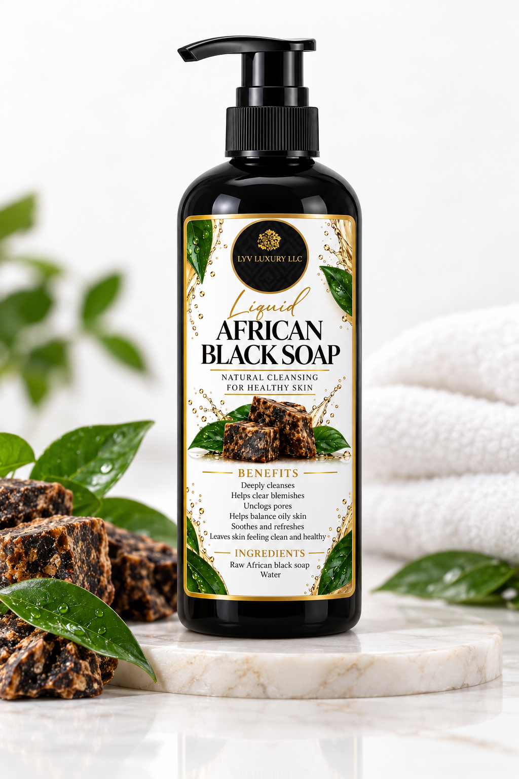 Liquid African black soap