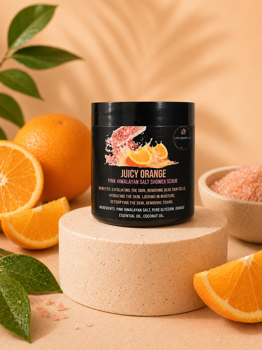 #6 JUICY ORANGE PINK HIMALAYAN SALT SHOWER SCRUB
