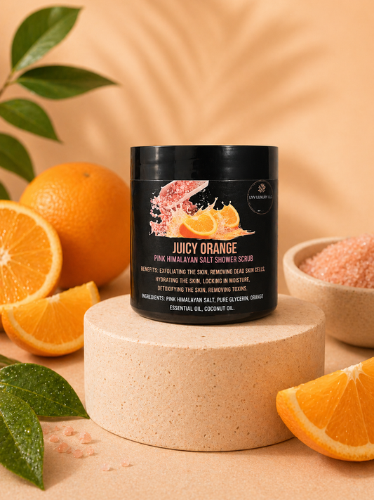 #6 JUICY ORANGE PINK HIMALAYAN SALT SHOWER SCRUB