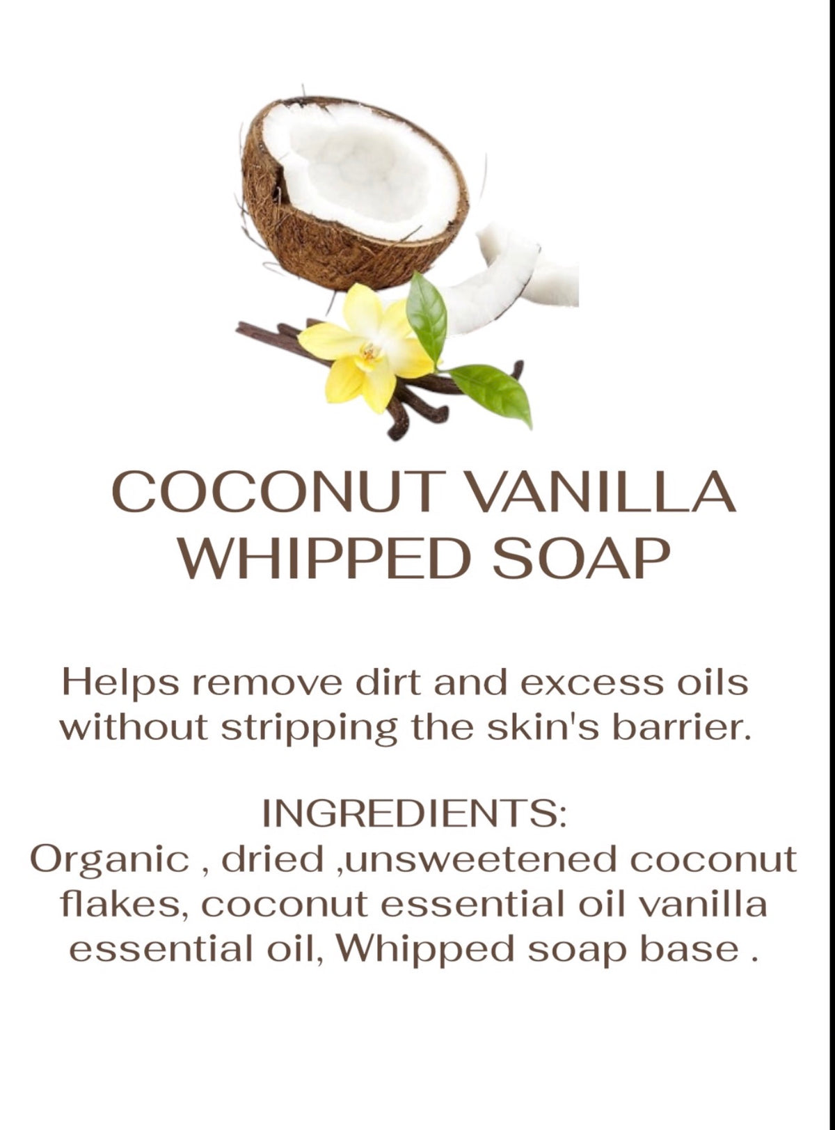 COCONUT VANILLA WHIPPED SOAP