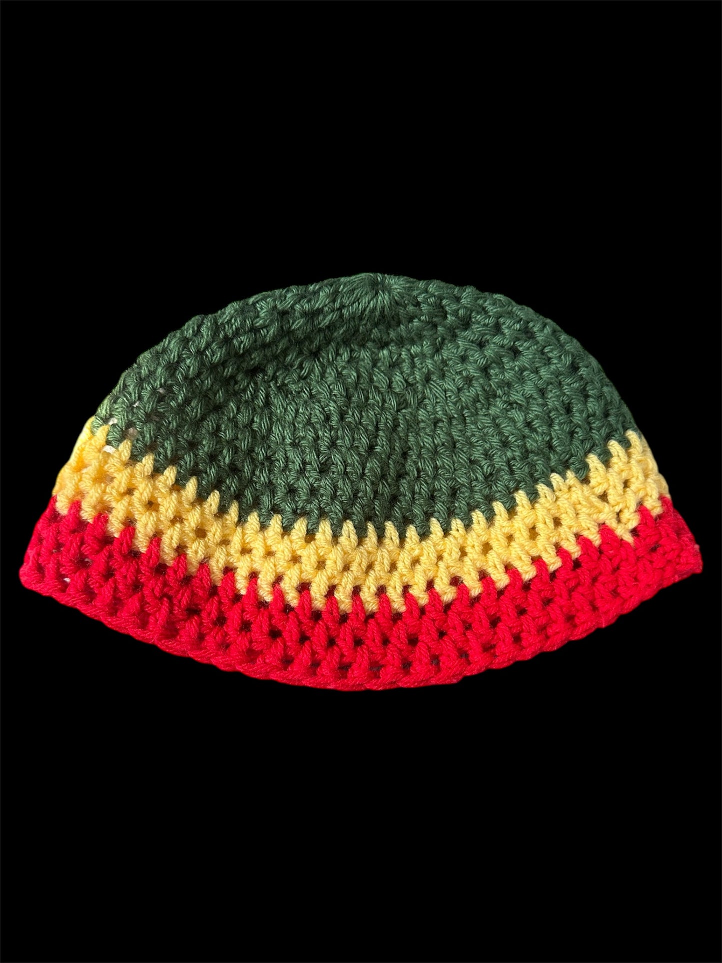 #4 GREEN,YELLOW,RED CROCHET HAT