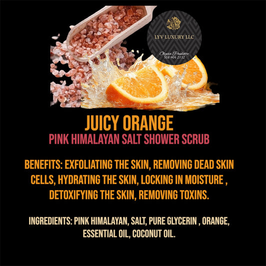 #1 JUICY ORANGE PINK HIMALAYAN SALT SHOWER SCRUB